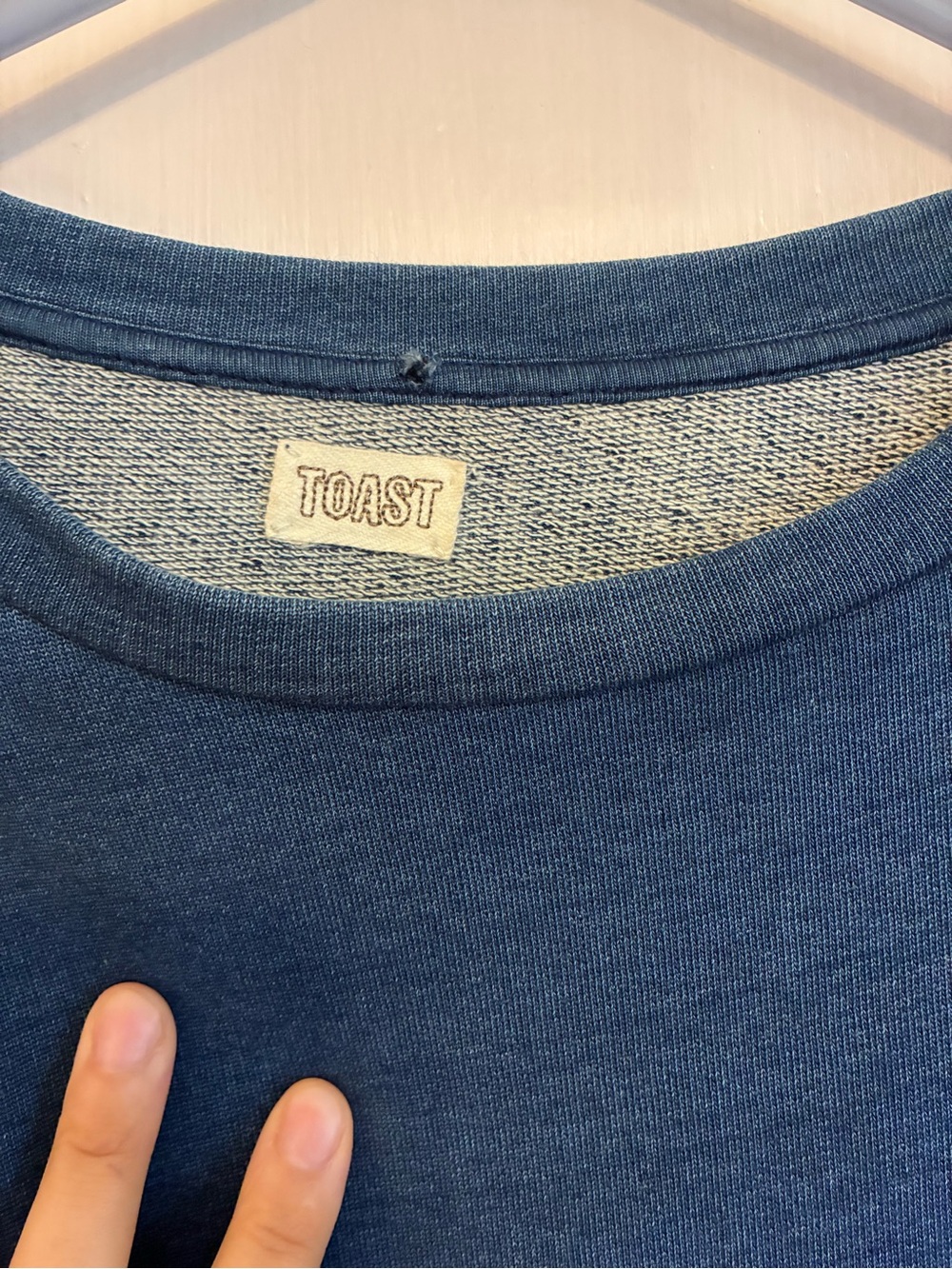 Indigo blue, 100% cotton, Toast sweatshirt dress
